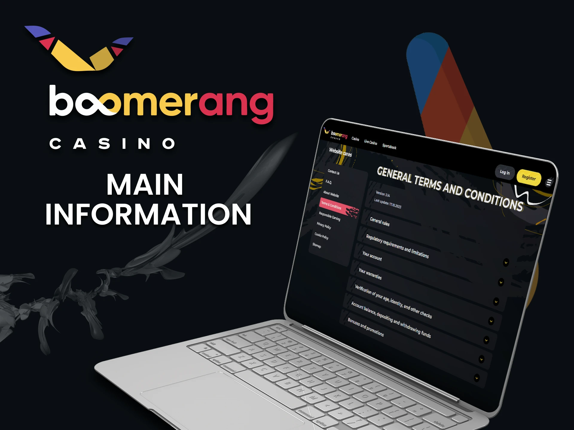 Read all the necessary information about the Boomerang Casino service.