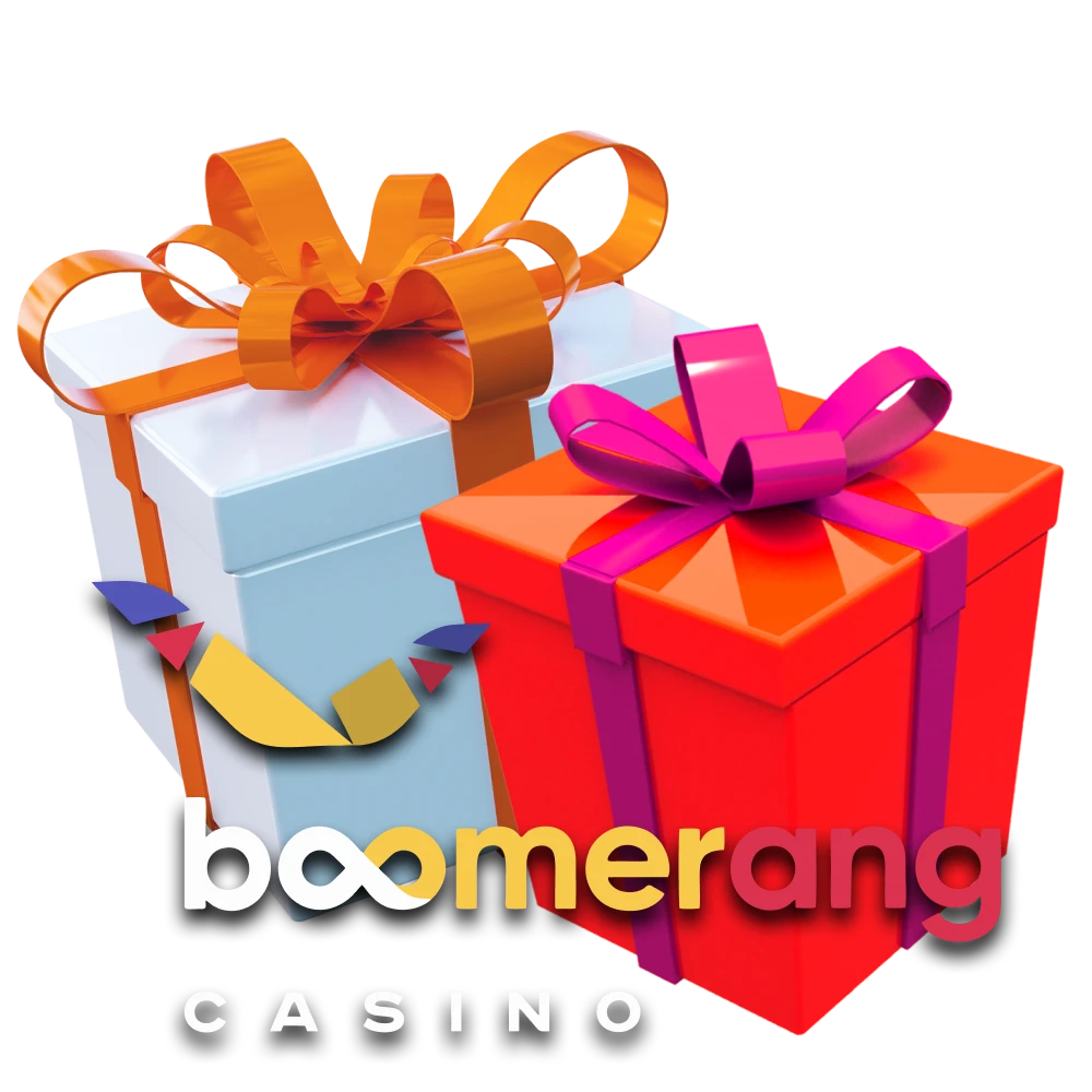 Boomerang Casino gives bonuses to its users.