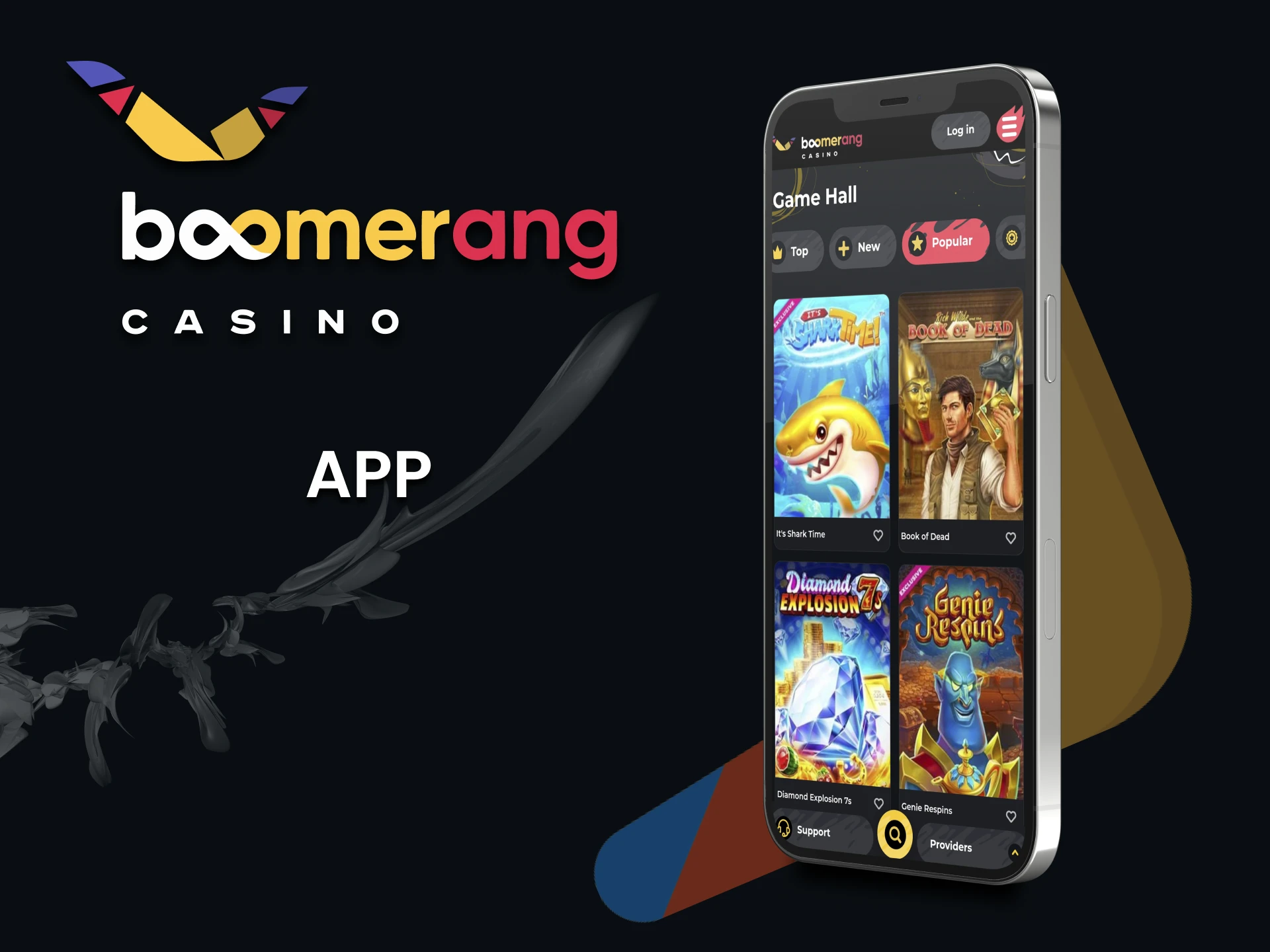 Download the Boomerang Casino application.