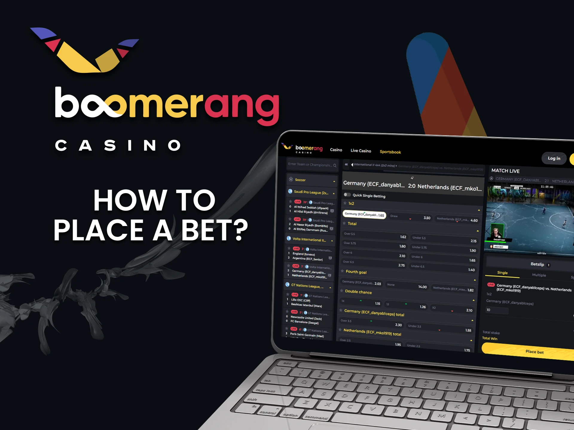 Start betting on sports from Boomerang Casino.
