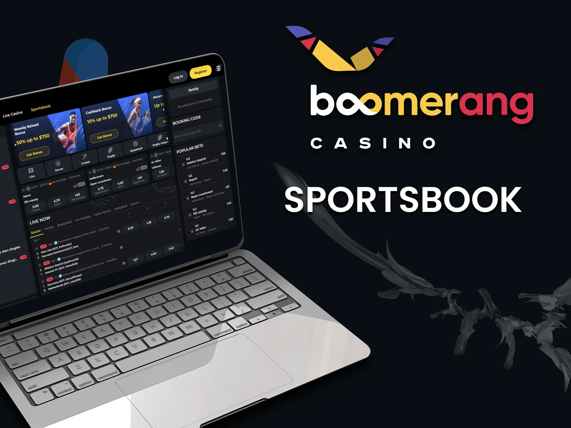 Visit the sports betting page from Boomerang Casino.